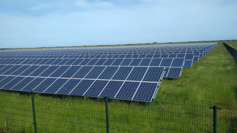 Zonnepark op Ameland.